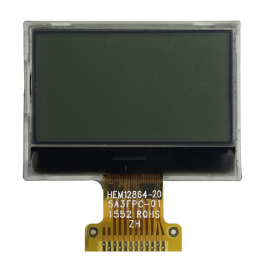 Beyaz Arka Işıklı FSTN Pozitif 128x64 LCD Grafik Ekran COG 3.3V SPI Arayüzü