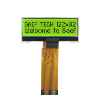 3V MCU Arayüzü Tek Renkli Grafik LCD Ekran 122x32 STN Pozitif