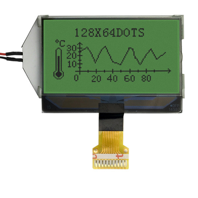 10 pinli Grafik LCD 128x64 COG LCD Modülü, Yeşil LED Arkadan Aydınlatmalı