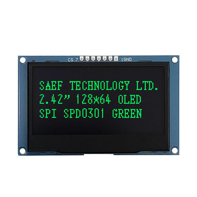 128x64 Nokta OLED Ekran Modülü 2.4" 2.42" ISO9001 ISO14000 Sertifikası