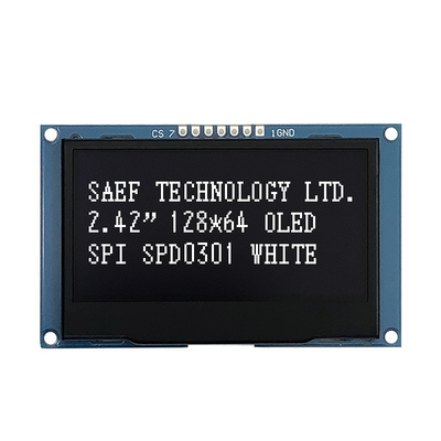 128x64 Nokta OLED Ekran Modülü 2.4" 2.42" ISO9001 ISO14000 Sertifikası