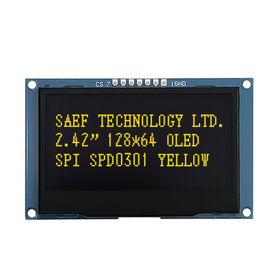 128x64 Nokta OLED Ekran Modülü 2.4" 2.42" ISO9001 ISO14000 Sertifikası