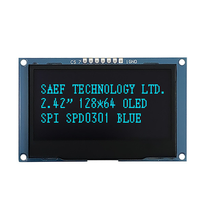 128x64 Nokta OLED Ekran Modülü 2.4" 2.42" ISO9001 ISO14000 Sertifikası