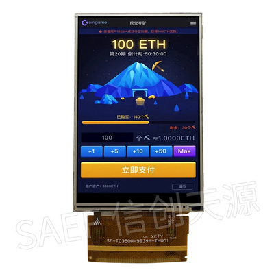 Beyaz LED Arka Aydınlatmalı 16 Bit 3.2V TFT LCD Ekran 320x480 Dikey TN Tipi