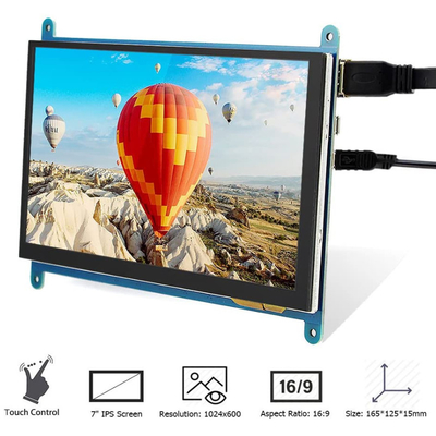 Raspberry Pi4 HDMI 7 İnç TFT LCD Ekran 800x480 Nokta Kapasitif Dokunmatik Panelli
