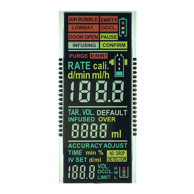 Mini 7 Segment LCD Ekran Modülü VA TN 36 Pins, Zaman Rakamlı Ön Cam Ekran için